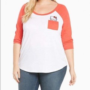Torrid Sanrio Hello Kitty Pocket Raglan ❤️